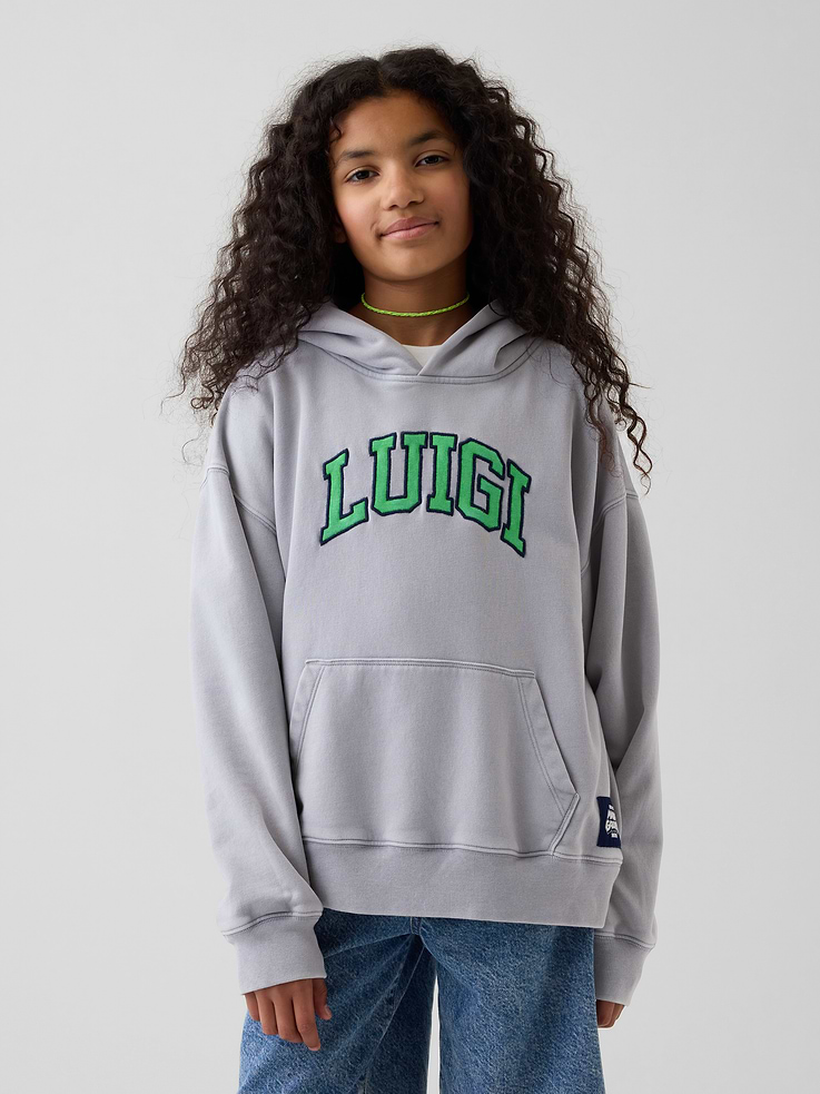 Image 2 of 5, Kids Super Mario VintageSoft Relaxed Hoodie