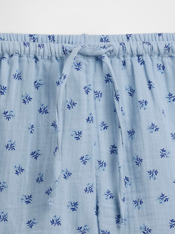 Kids Cotton Gauze Easy Ruffle Shorts