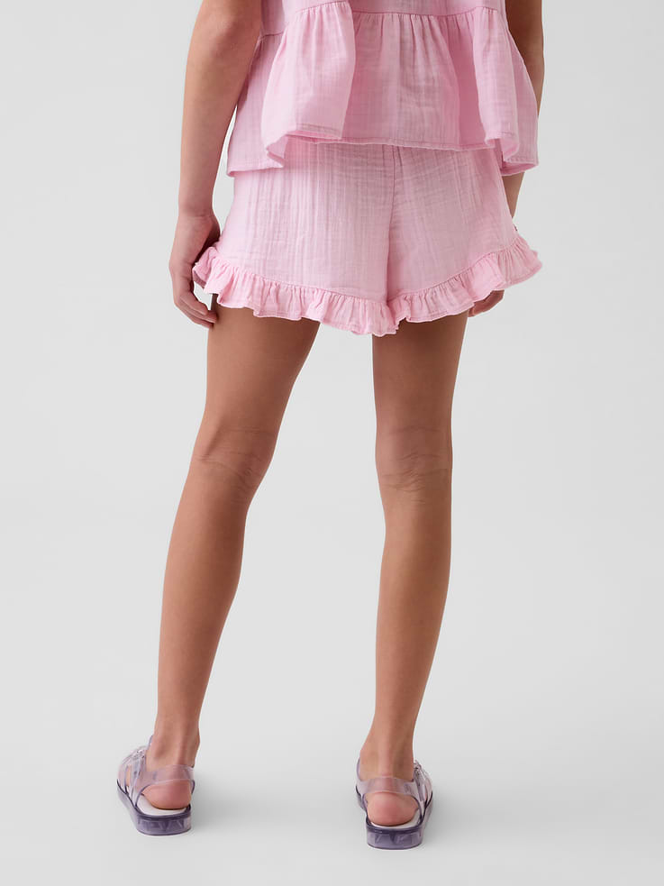 Image number 4 showing, Kids Cotton Gauze Easy Ruffle Shorts