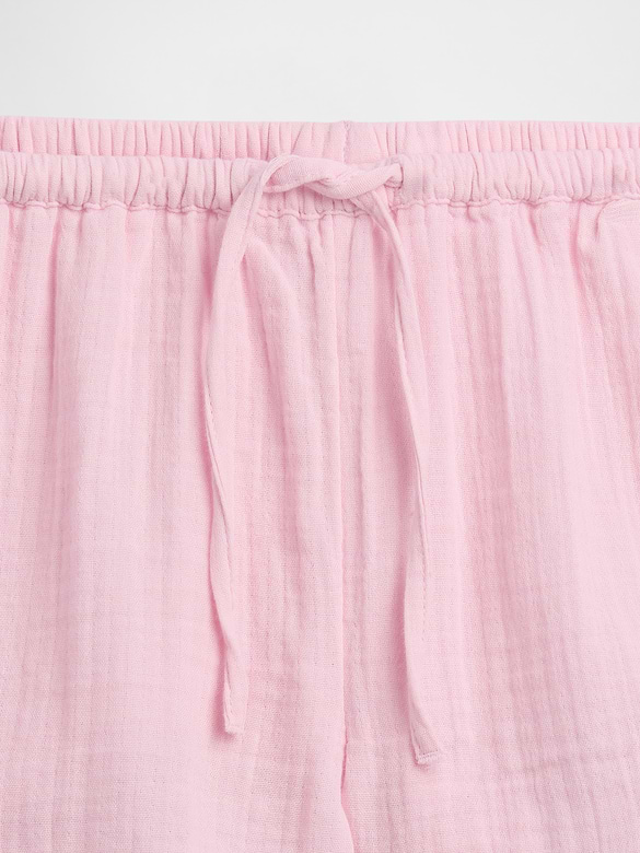Kids Cotton Gauze Easy Ruffle Shorts