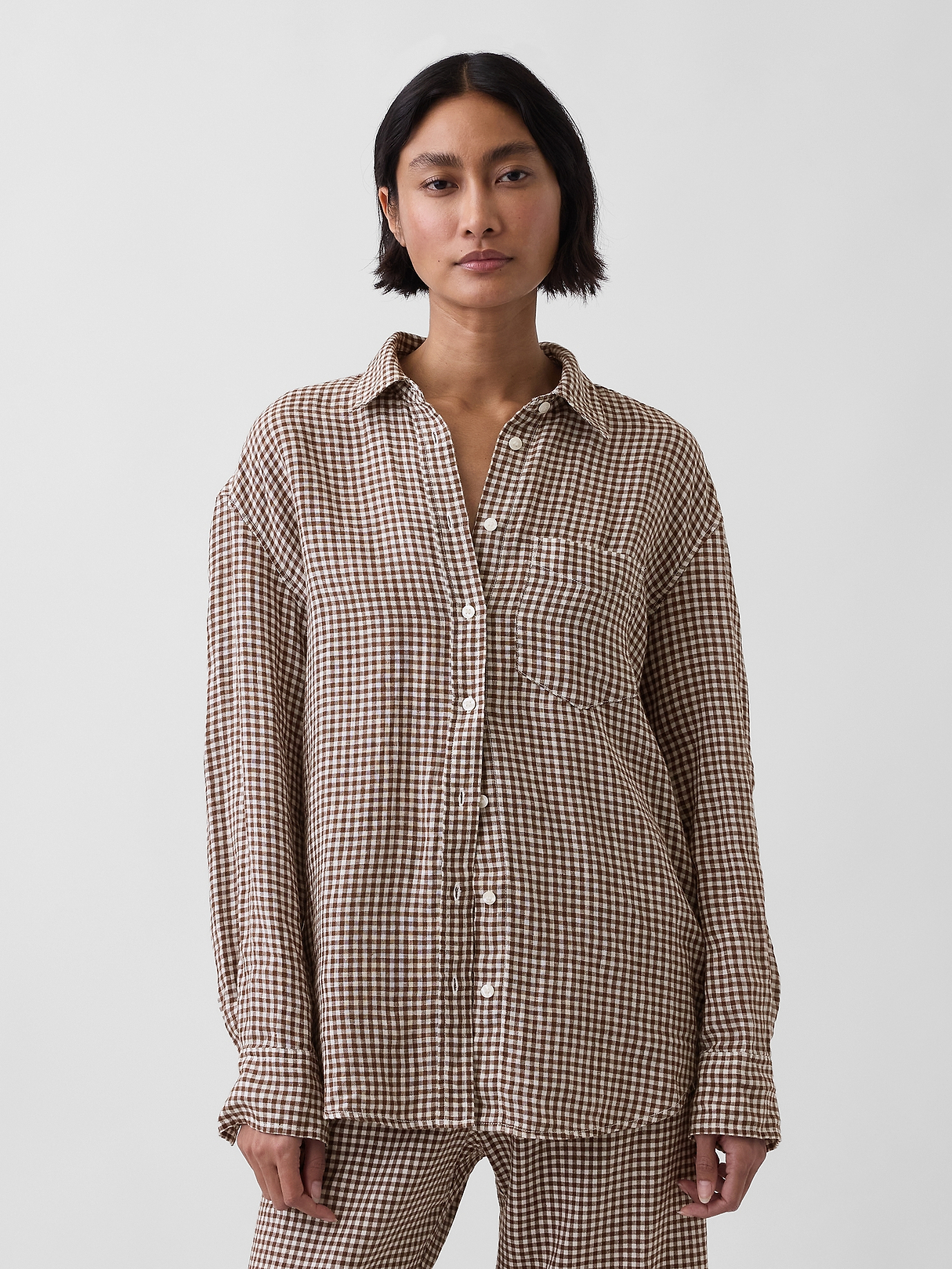 100% Linen Oversized Shirt | Gap