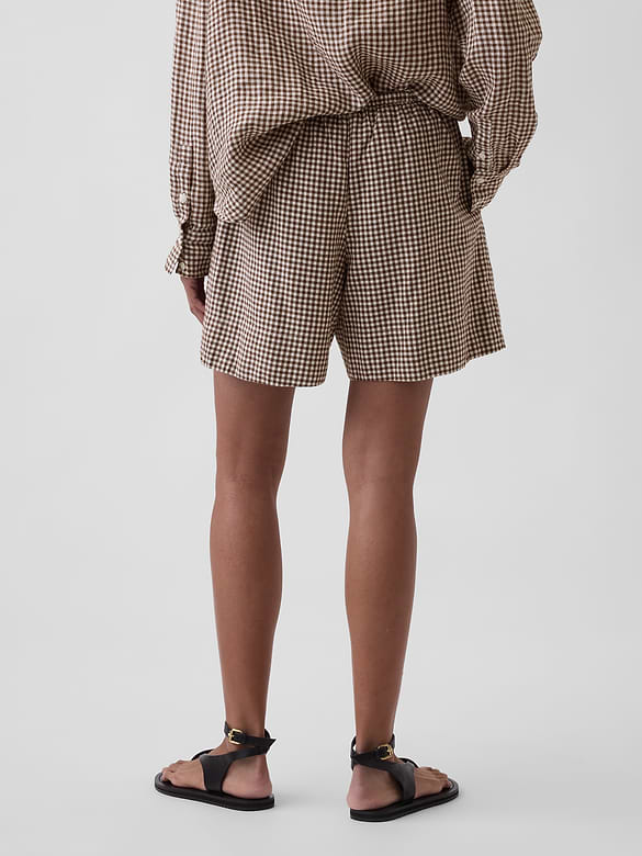 6" Linen-Blend Easy Shorts