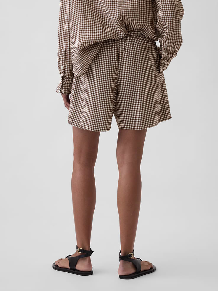 Image number 4 showing, 6" Linen-Blend Easy Shorts