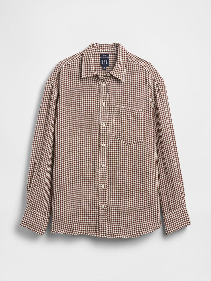 Image number 5 showing, 100% Linen Oversized Shirt