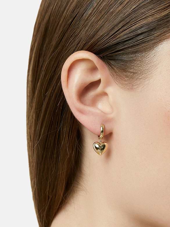 Ana Luisa Jessica Puffed Heart Hoops