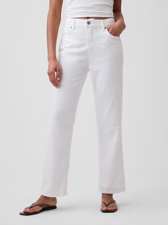 Low Slung Relaxed Straight Soft Crop Jeans