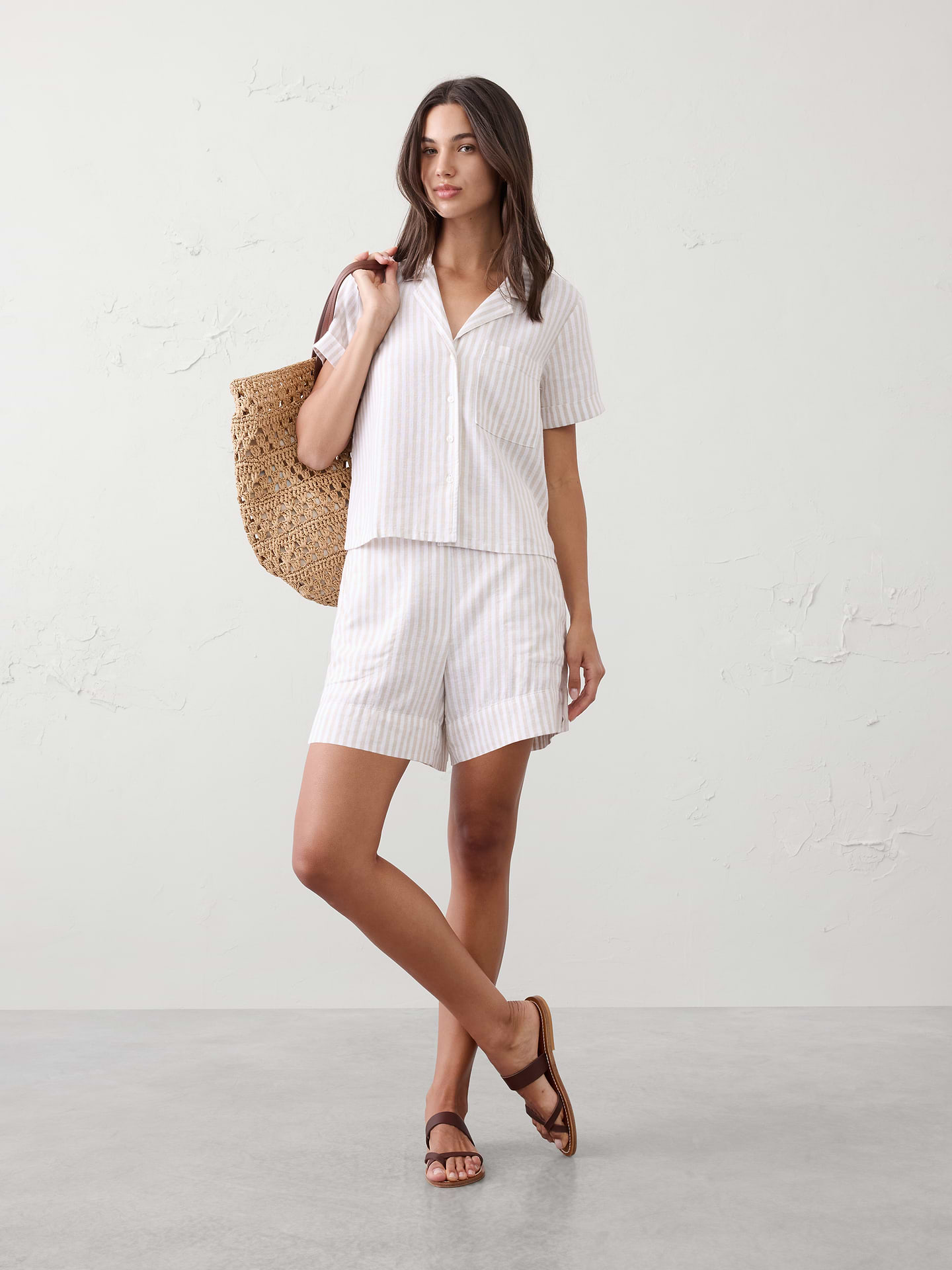 Image number 1 showing, Linen-Blend Shirt