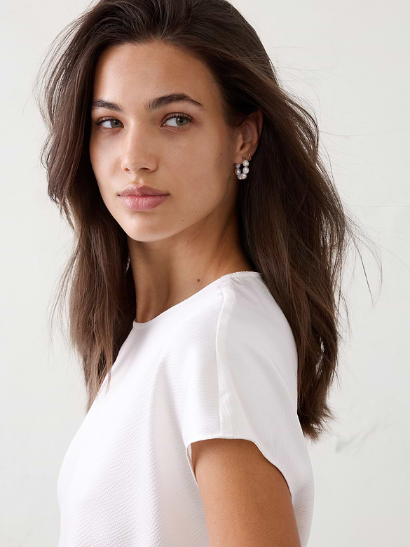 Pearl Hoop Earrings
