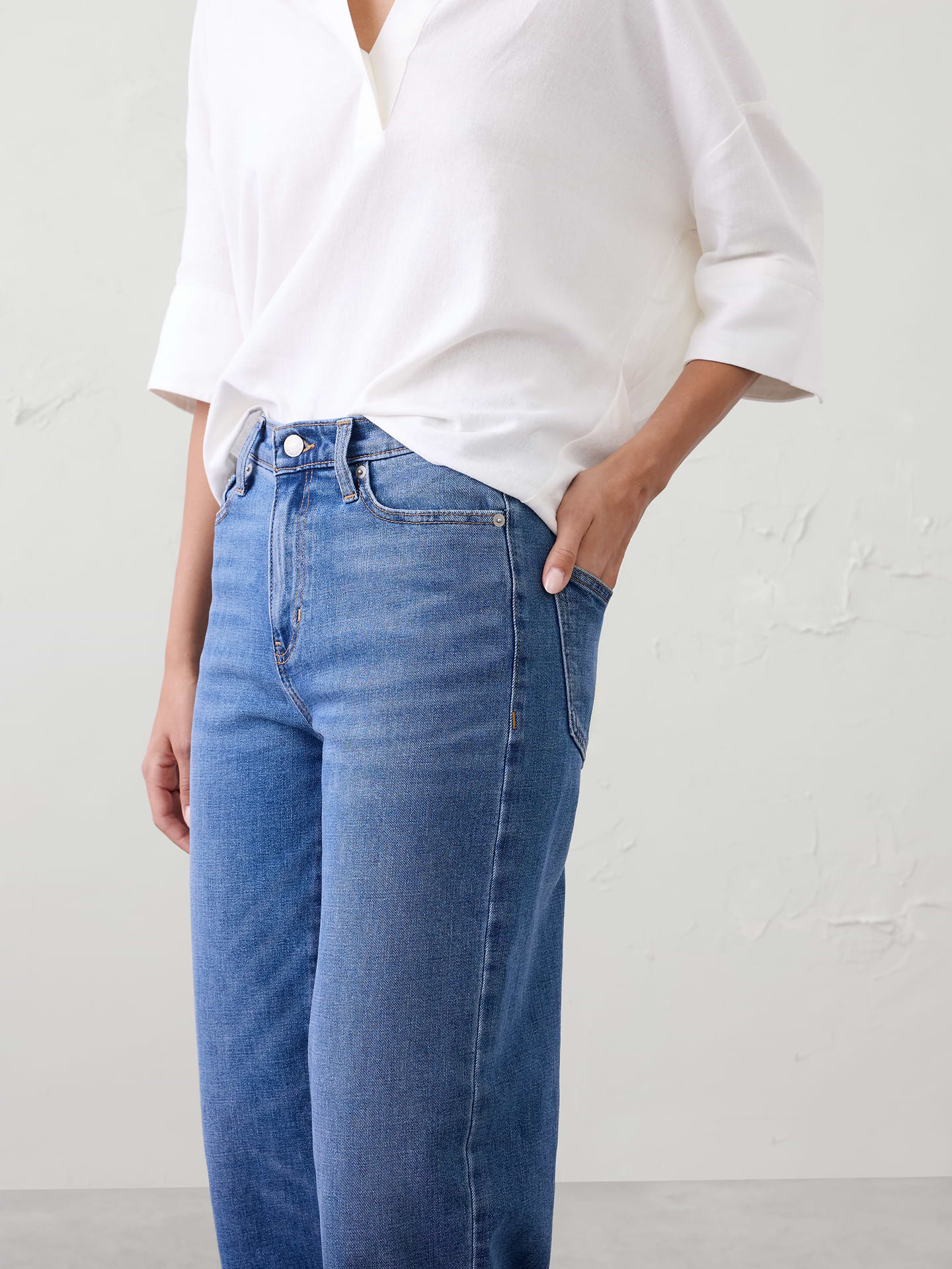 Image number 6 showing, Straight High-Rise Jean