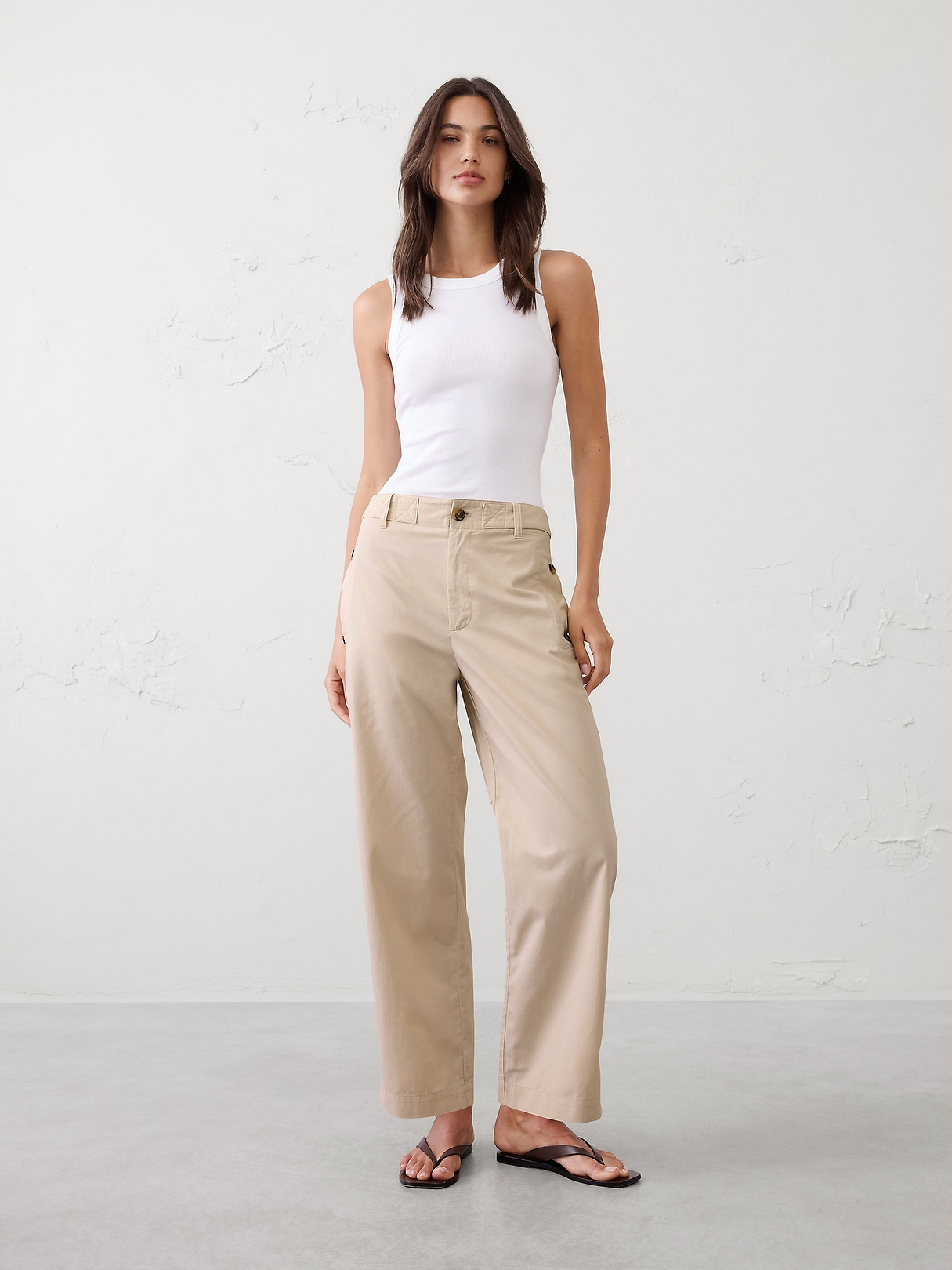 パンツ high waist straight twill pants Straight High-Rise Utility Twill Pant | Banana Republic Factory