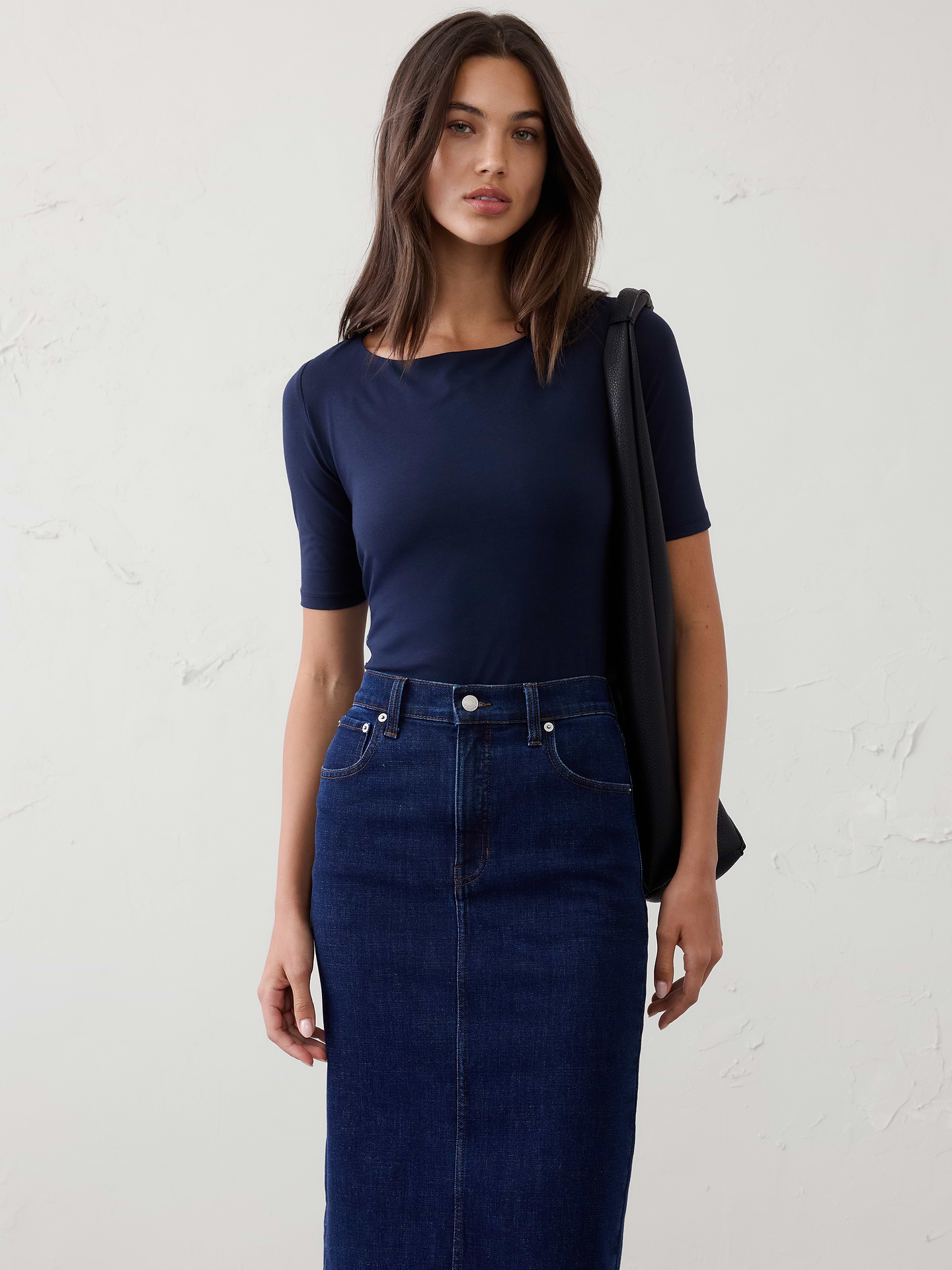 Image number 1 showing, Soft Stretch Elbow-Sleeve Top