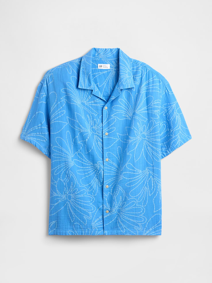 Image number 5 showing, Gauze Vacay Shirt in Boxy Fit