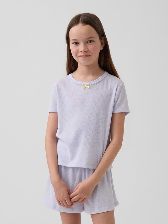 Kids Recycled Pointelle PJ T-Shirt