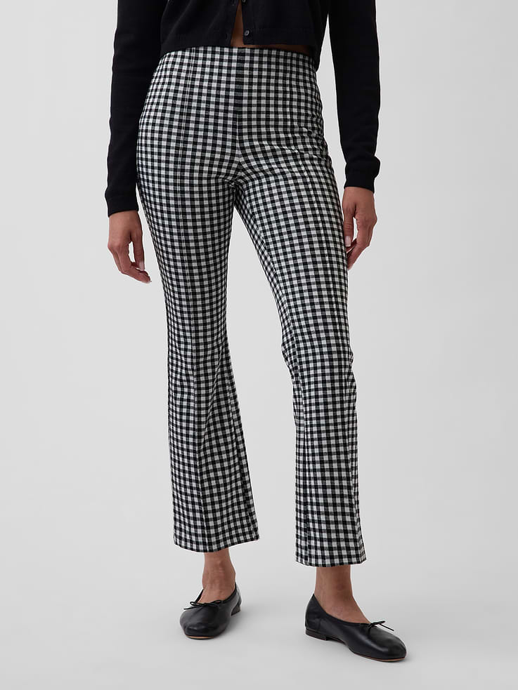 Image number 2 showing, High Rise Double Knit Crop Kick Pants