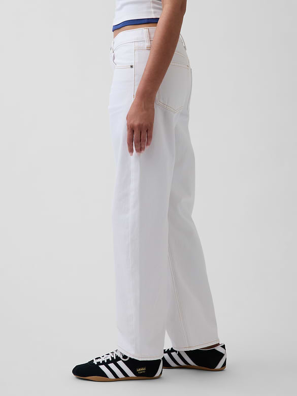 Low Rise Barrel Jeans