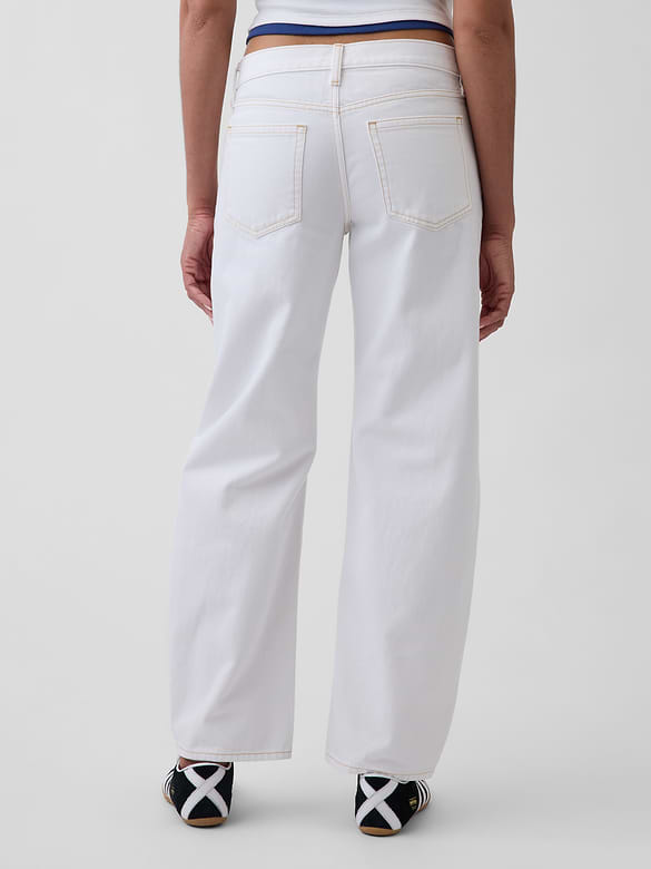 Low Rise Barrel Jeans