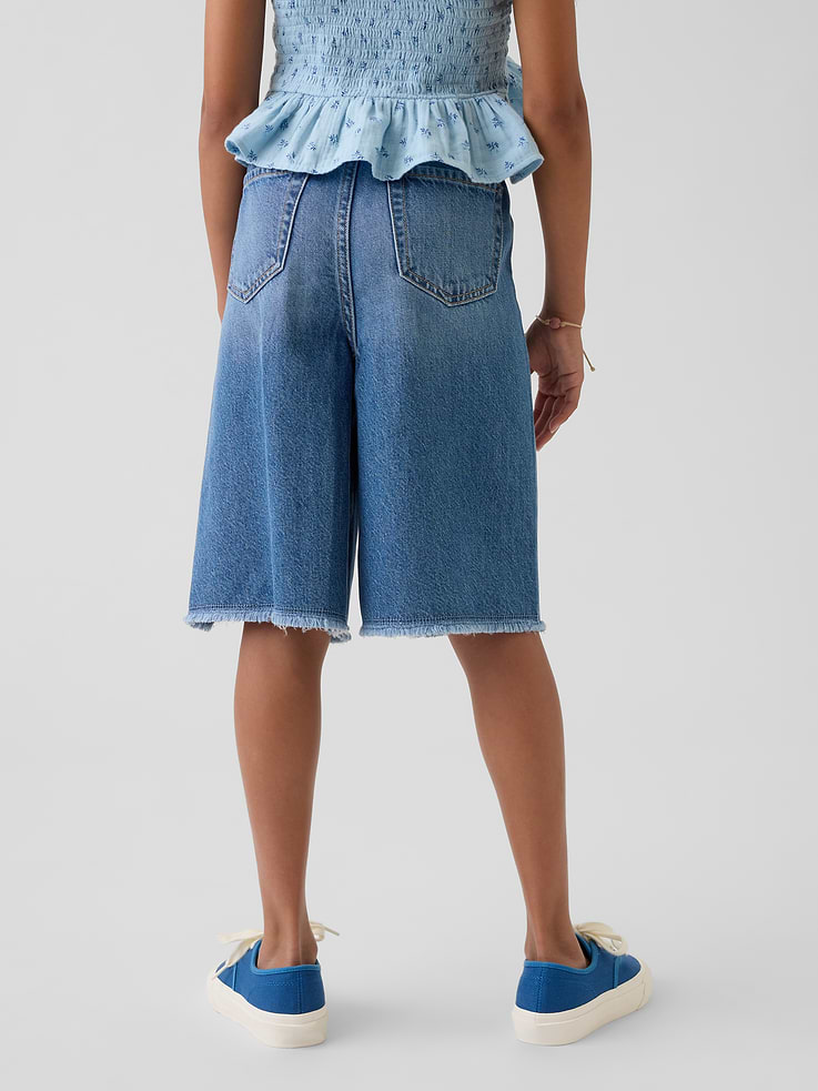 Image 4 de 5, Bermuda confort à taille basse en denim Douceur suprême pour Enfant