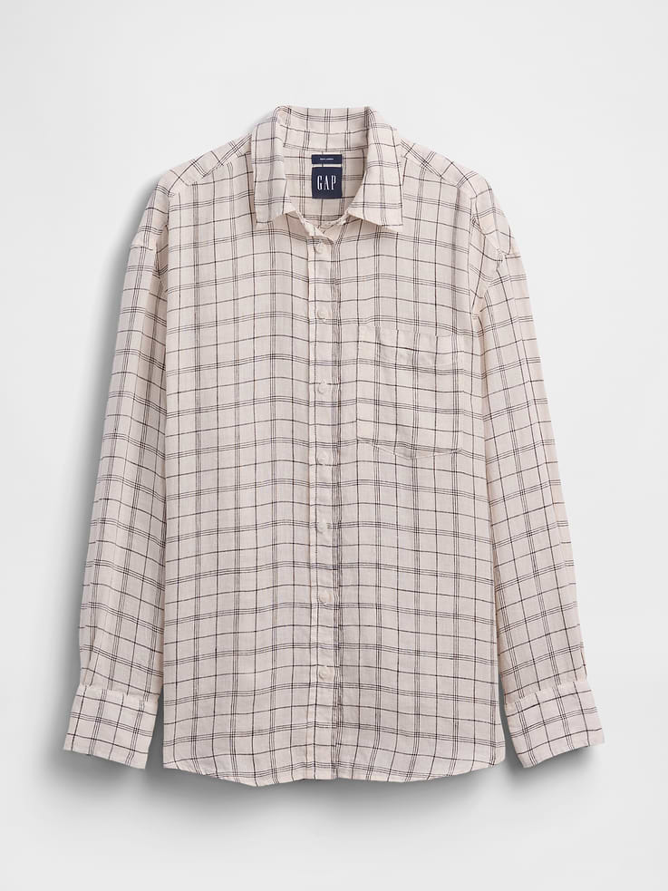 Image number 5 showing, 100% Linen Oversized Shirt