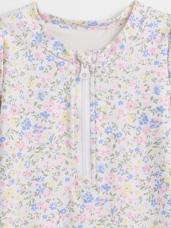 Baby Floral Rash Guard Swim Set