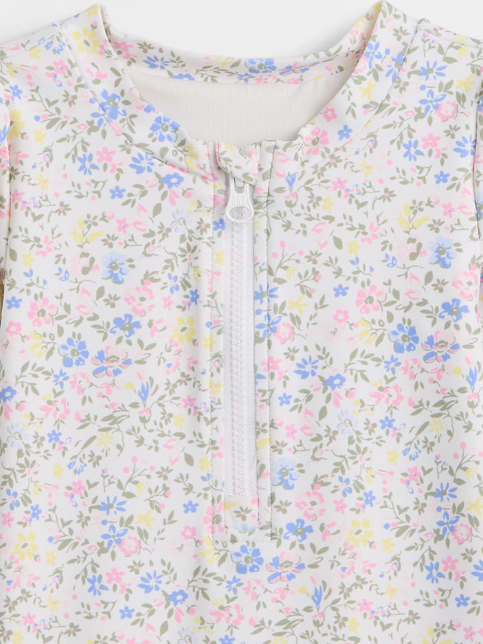 Image number 3 showing, Baby Floral Rash Guard Swim Set