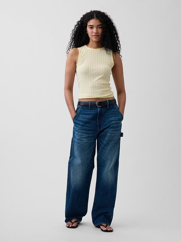 Pointelle Shell Tank Top
