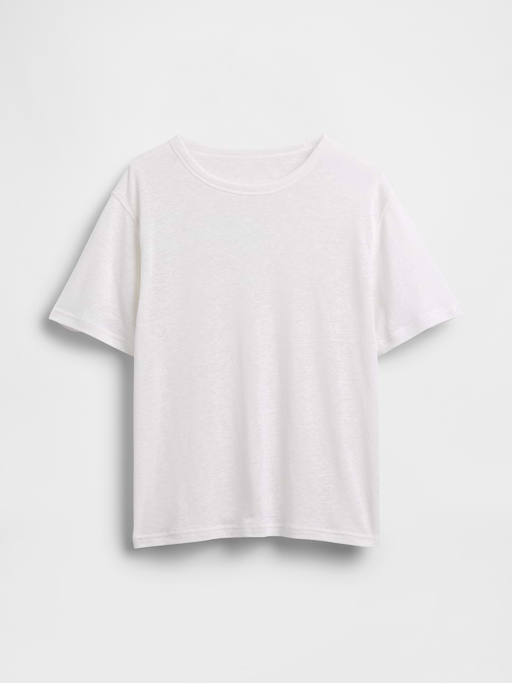 L'image numéro 5 présente T-shirt décontracté en mélange de lin