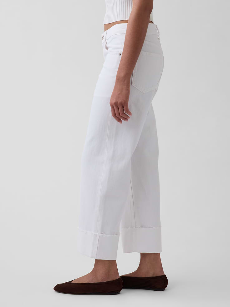 Image number 3 showing, Low Slung Relaxed Crop Jeans