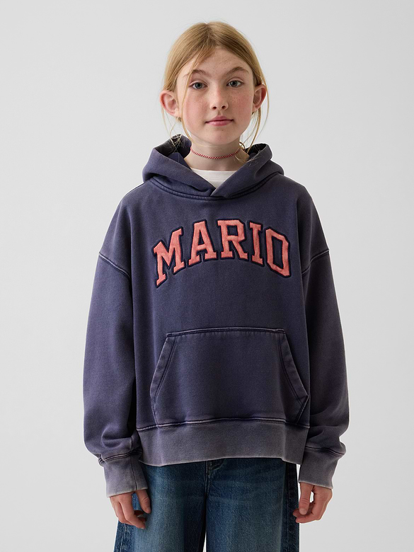 Kids Super Mario VintageSoft Relaxed Hoodie