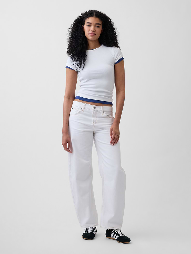 Image number 1 showing, Low Rise Barrel Jeans