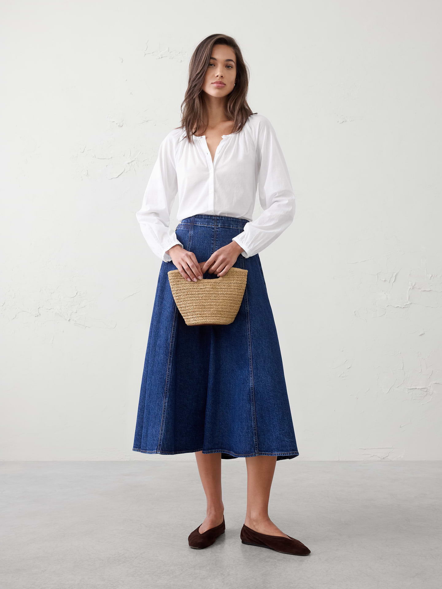 Image number 1 showing, Voile Puff-Sleeve Shirt