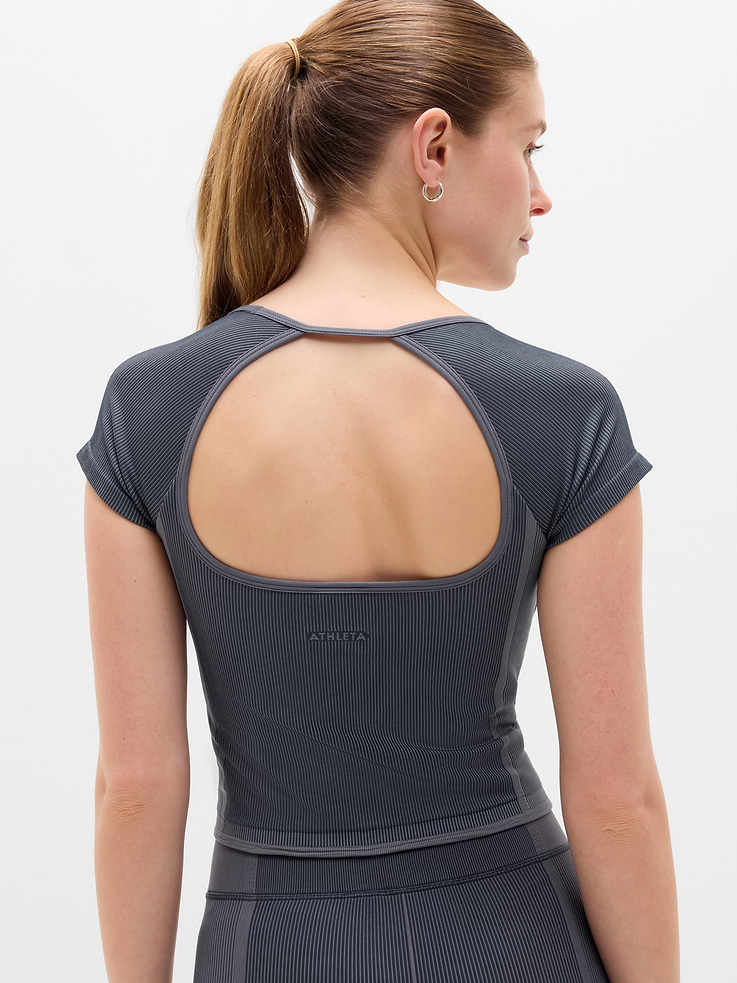 Image number 3 showing, Recharge Seamless Open Back Tee