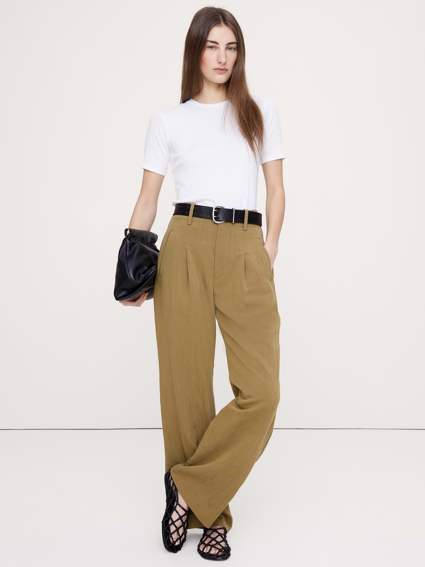 Image number 1 showing, Airy Cotton Elbow-Sleeve T-Shirt