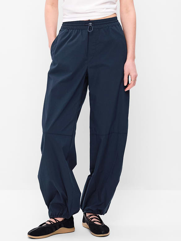 Lightweight Pull-On Poplin Balloon Pants