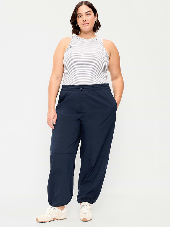 Lightweight Pull-On Poplin Balloon Pants