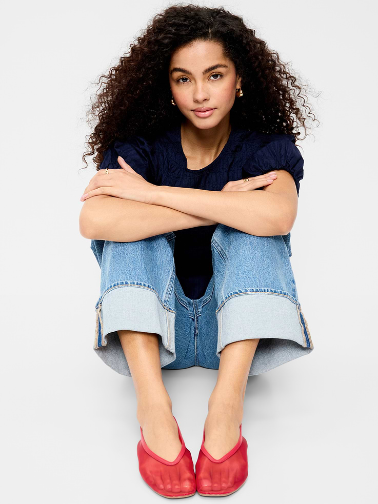 L'image numéro 2 présente Ballerines en maille pour femme