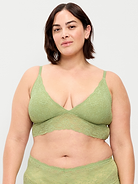 Image 7 of 8, Lace Longline Bralette