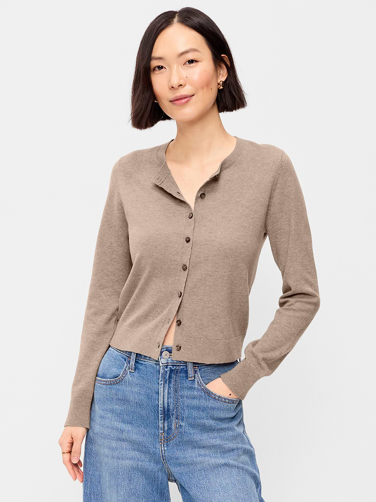 L'image numéro 1 présente Cardigan court ras du cou SoSoft léger