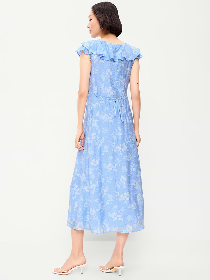 Image number 2 showing, Ruffle-Sleeve Fit & Flare Midi Dress
