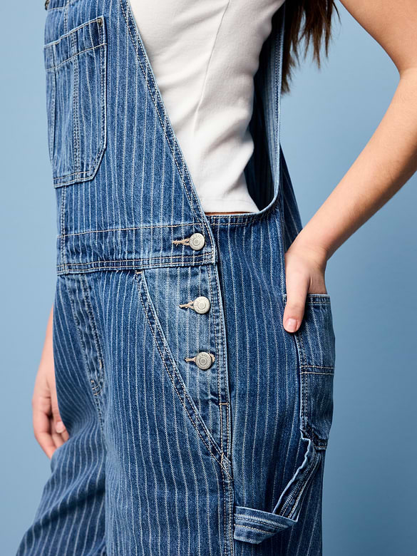 Baggy Wide-Leg Overalls