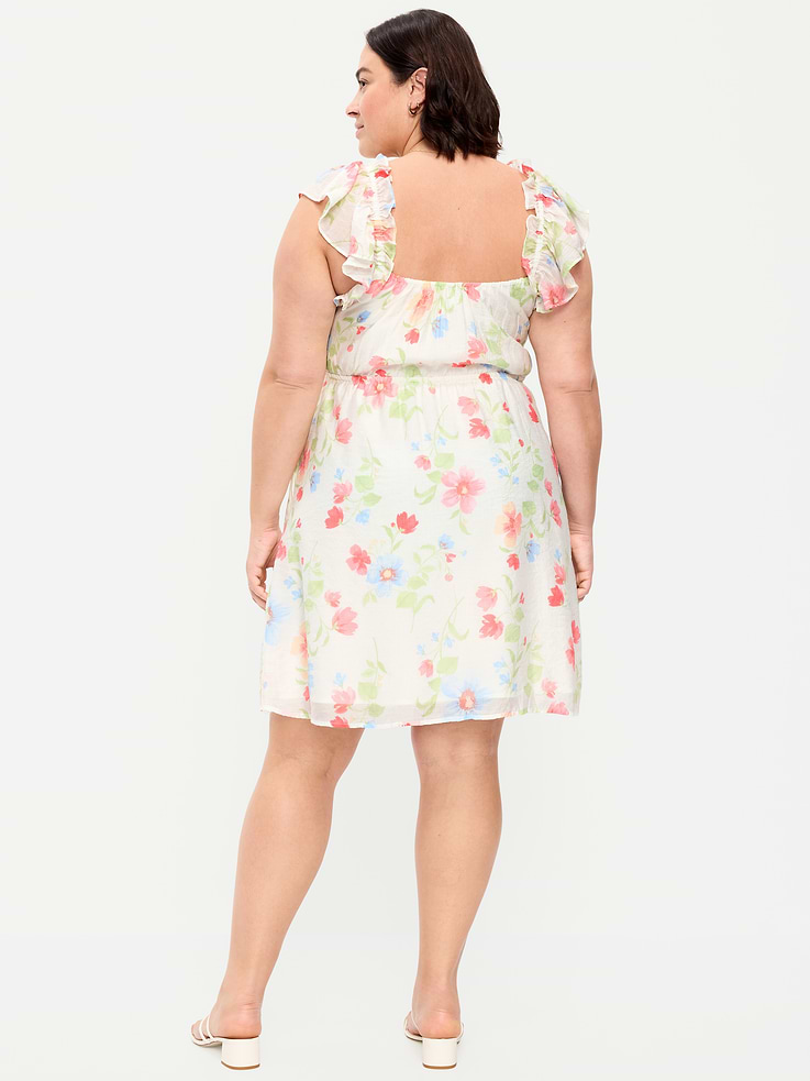 Image number 9 showing, Flutter-Sleeve Fit & Flare Mini Dress