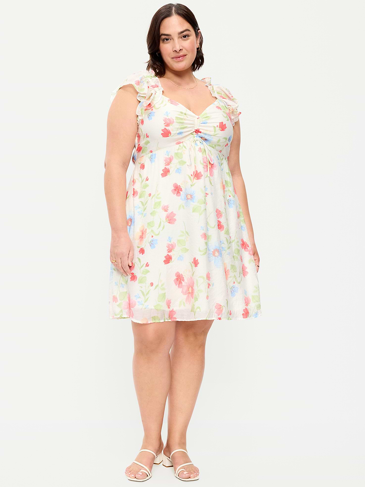 Image number 8 showing, Flutter-Sleeve Fit & Flare Mini Dress