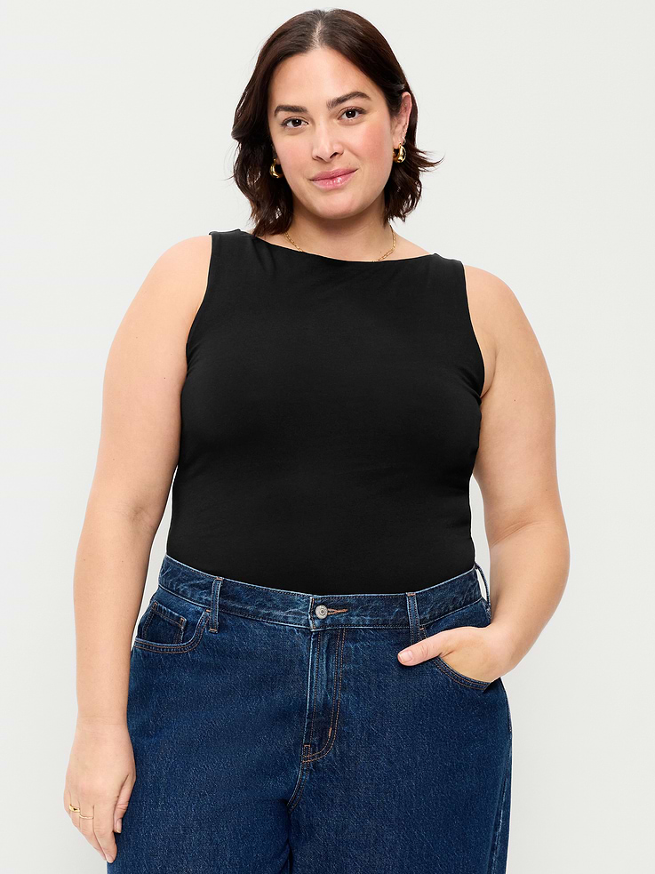 Image number 8 showing, Hug Double-Layer Boat-Neck Top
