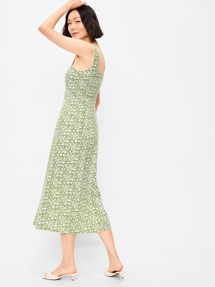 Image number 2 showing, Fit & Flare Sleeveless Linen-Blend Midi Dress