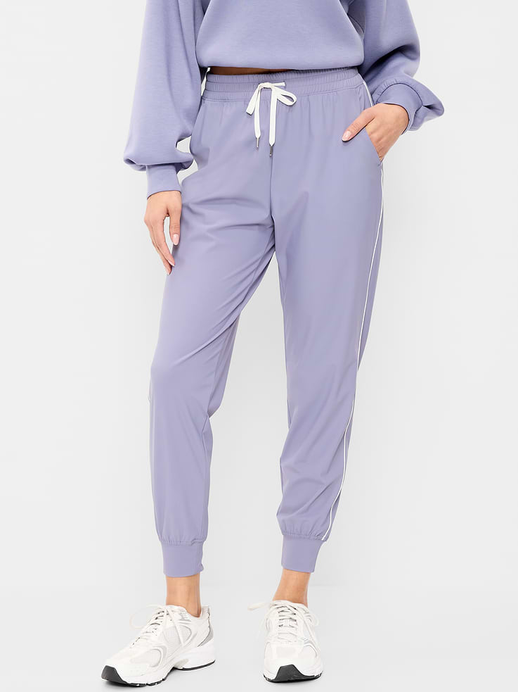 Image number 1 showing, High-Waisted Side-Striped SleekTech Jogger