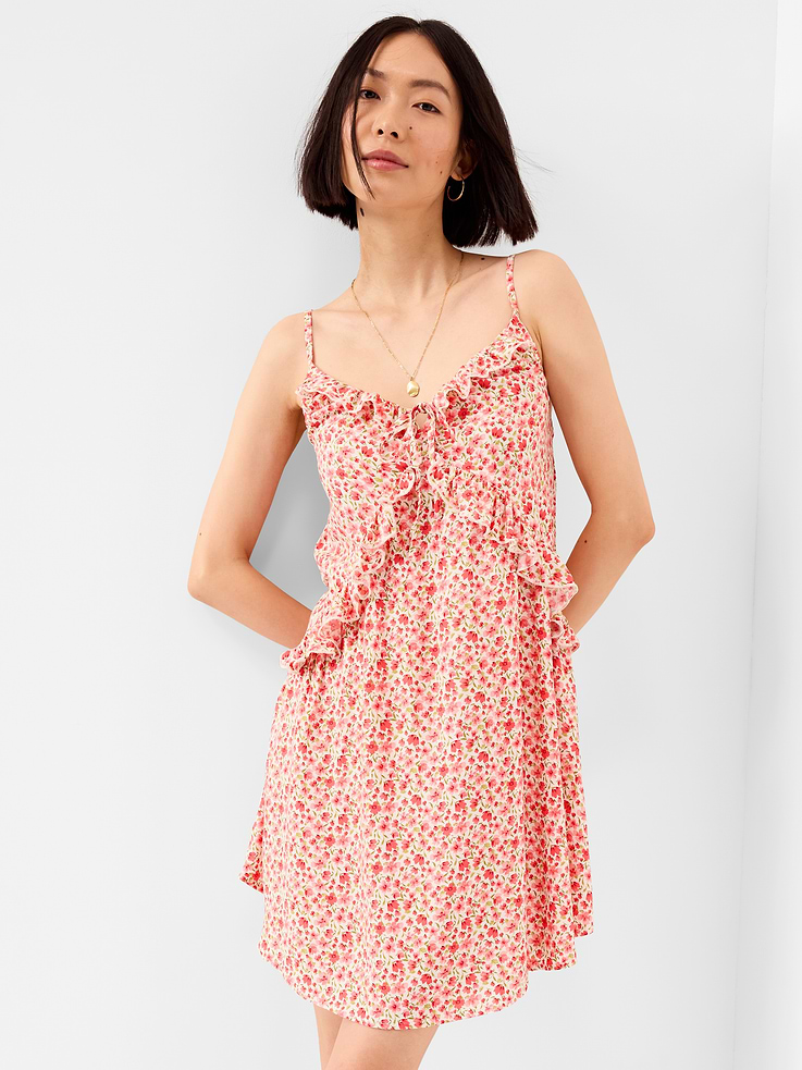 Image number 3 showing, Ruffle-Trim Asymmetrical Mini Dress