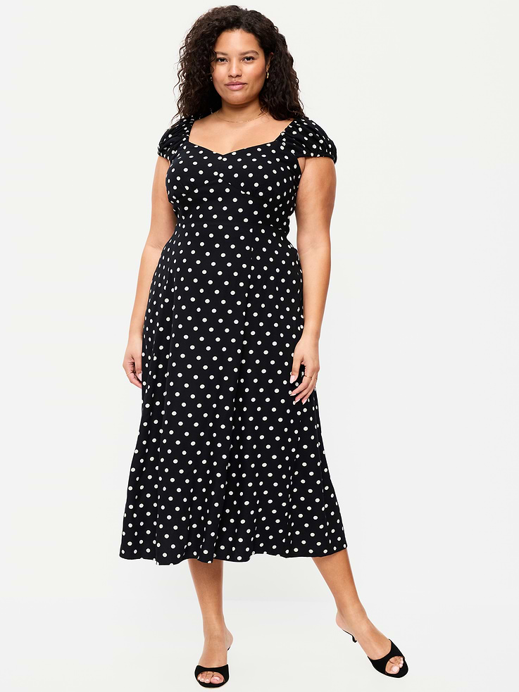 Image number 8 showing, Short-Sleeve Fit & Flare Midi Dress