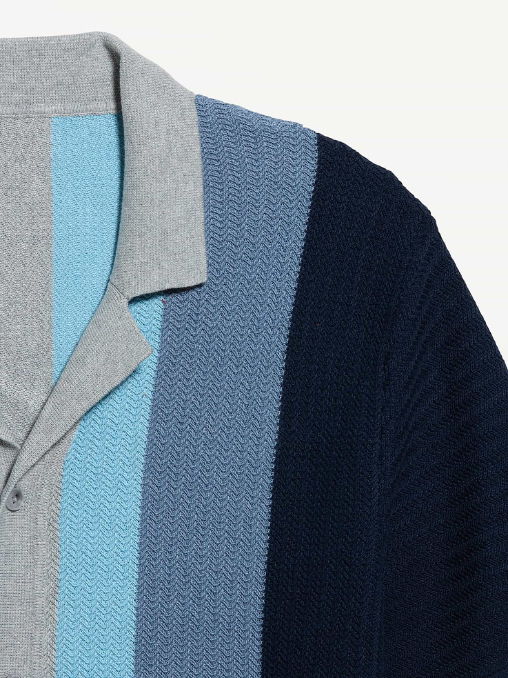 Image number 5 showing, Short-Sleeve Striped Camp Sweater Shirt