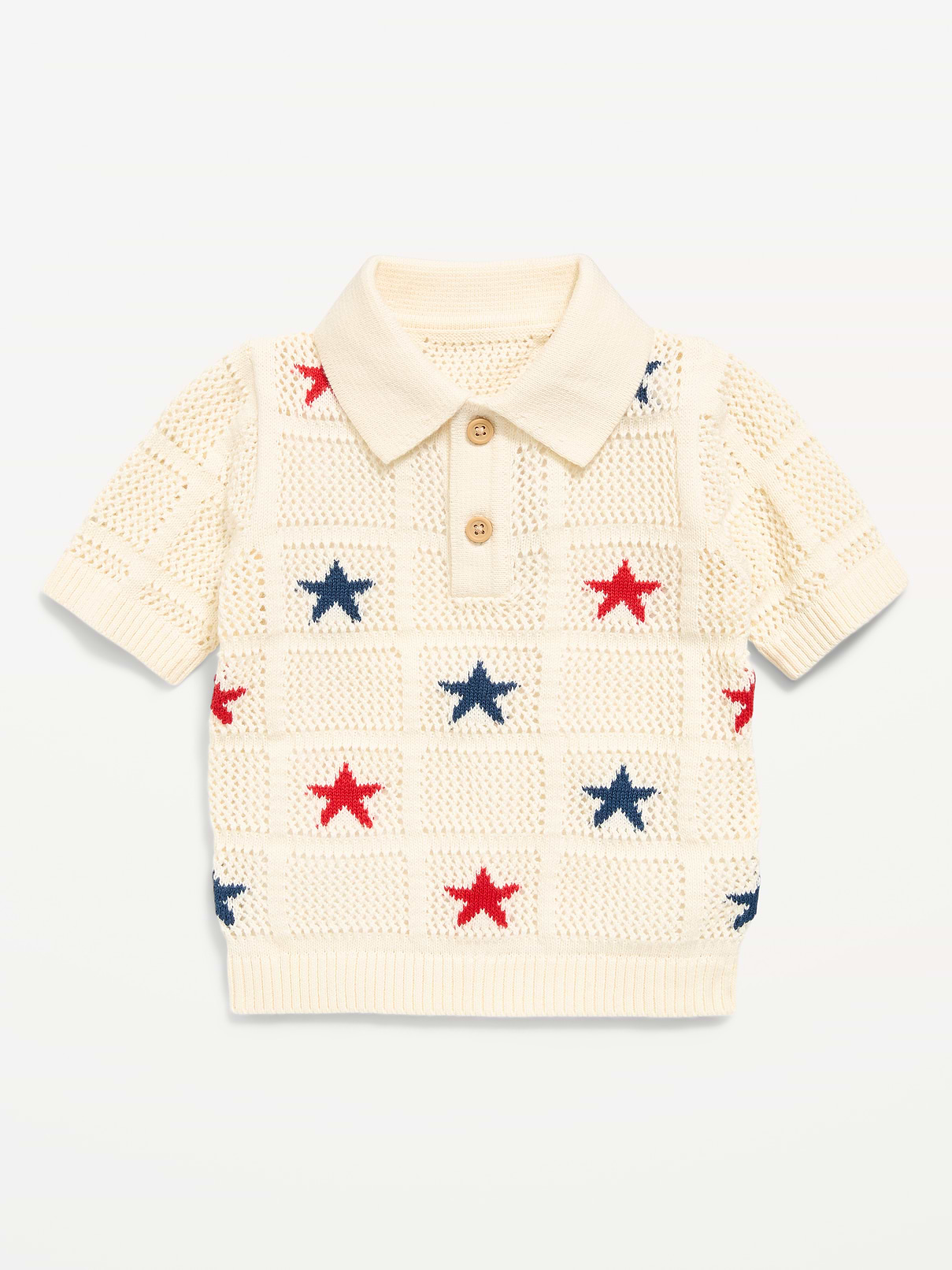 Image number 1 showing, Short-Sleeve Sweater-Knit Polo for Baby