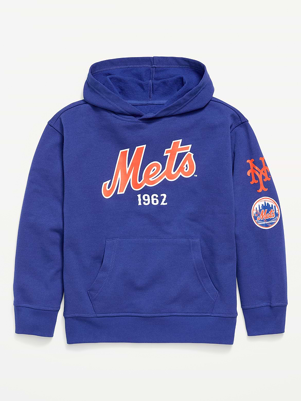 New York Mets Gender-Neutral Pullover Hoodie for Kids