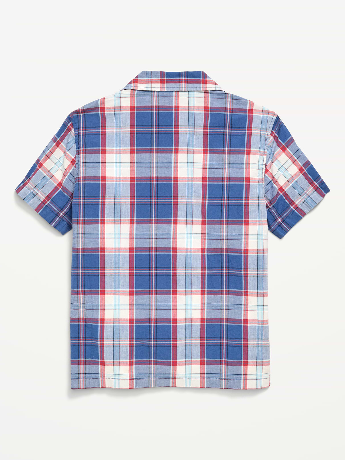 Image number 2 showing, Short-Sleeve Plaid Poplin Shirt for Boys